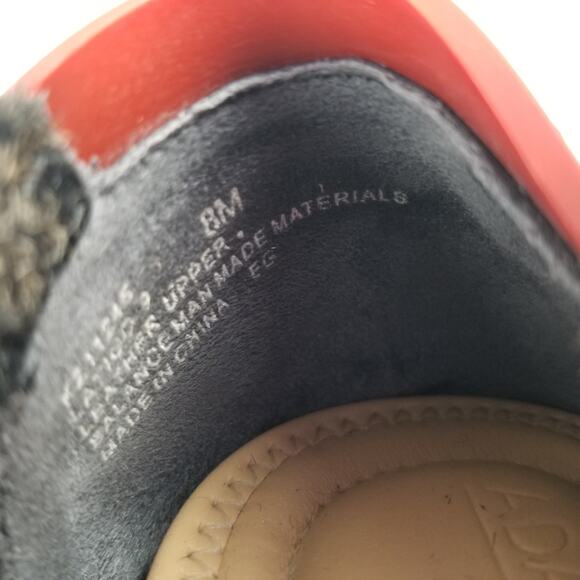 Adam Tucker Black Gold Leopard Equestrian Horse Buckle Shoes Ballet Flats 8 M - Picture 6 of 6